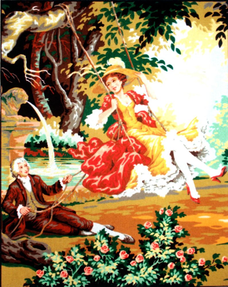 Рисунок для вышивания Soulos (канва жесткая), На качелях, 60х80 см