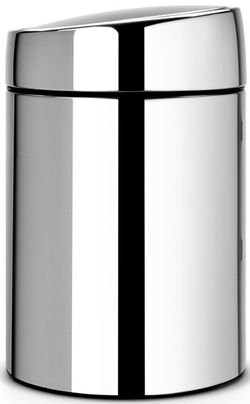 Ведро Brabantia Slide Bin 5л стальное полированное сбоку