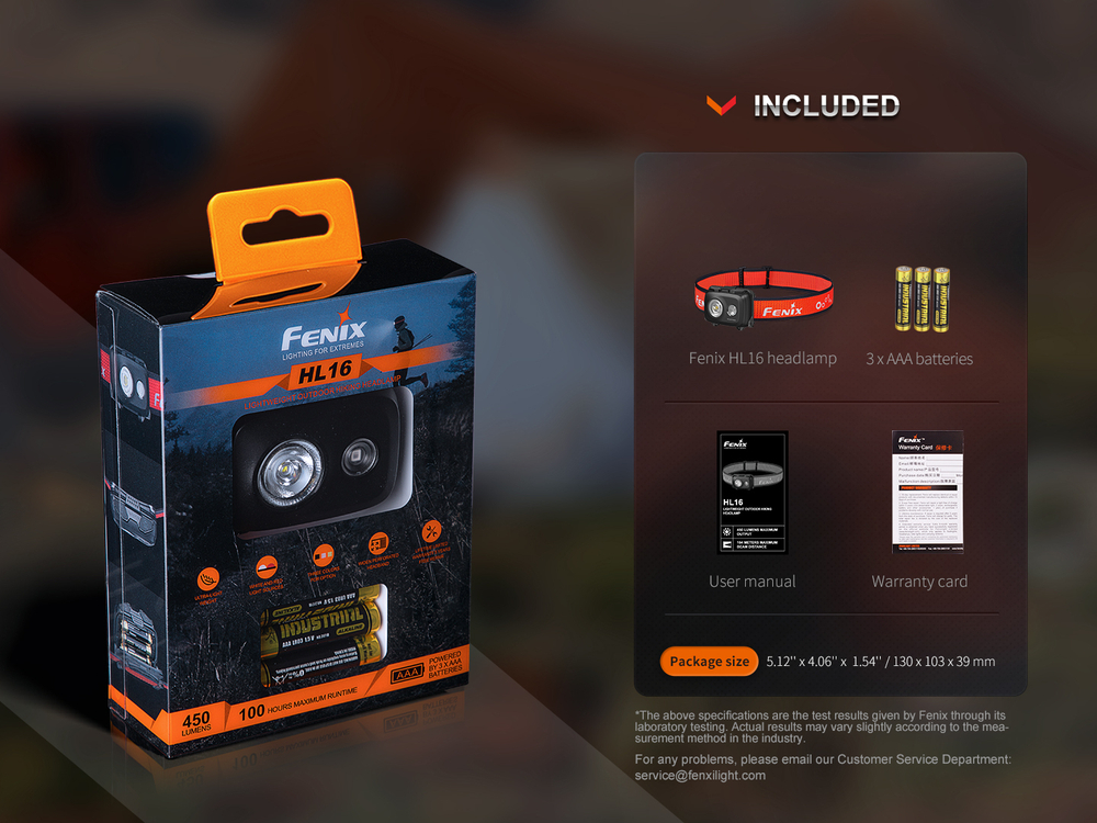 Налобный фонарь Fenix HL16 черный