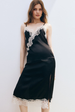 Юбка с кружевной лентой — свободный крой - H&M
