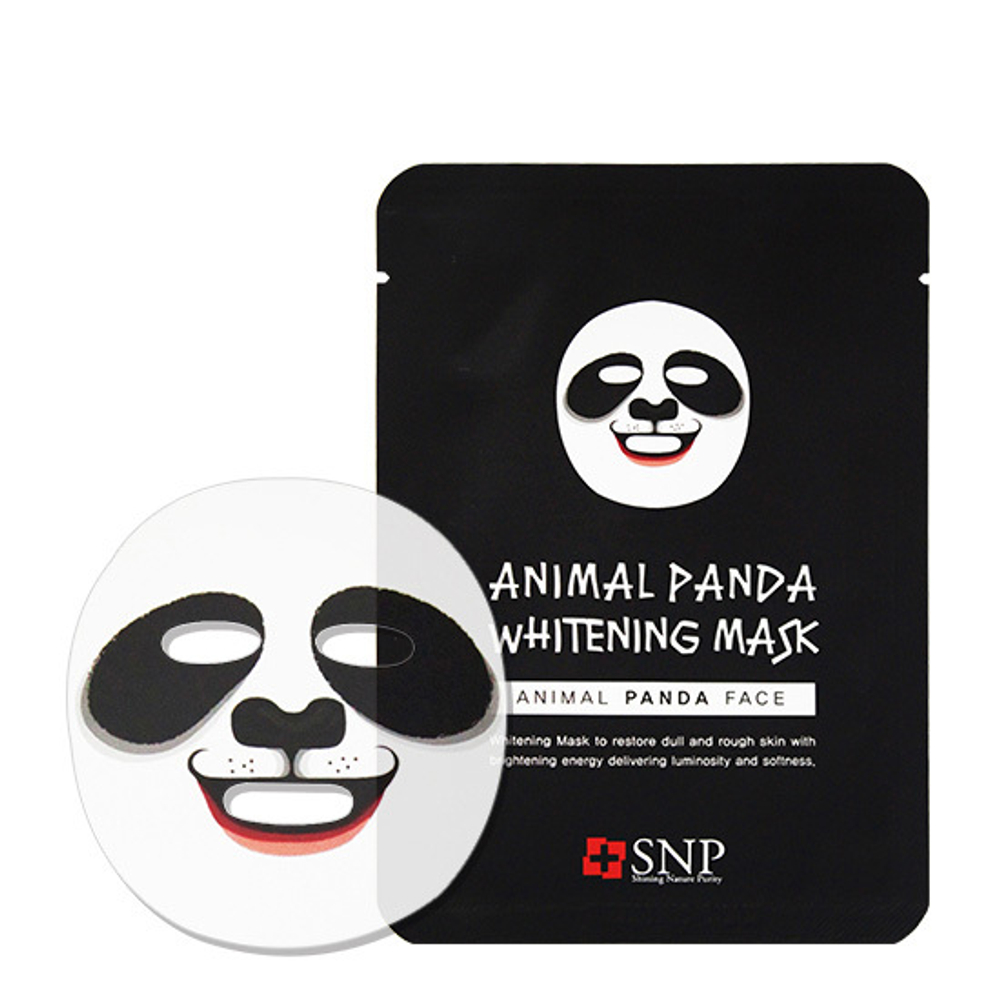 Отбеливающая тканевая маска для лица "Панда" SNP Animal Panda Whitening Mask