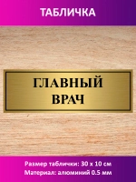 Табличка "Главный врач".