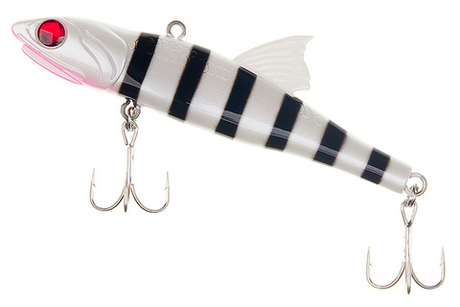 Воблер LITTLE JACK Forma Adict 100mm, цвет #Zebra milk black