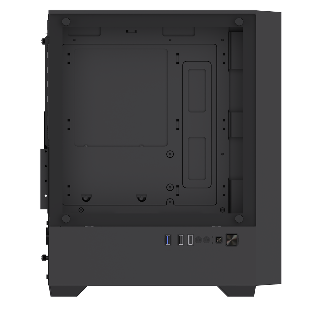 Корпус BaseTech eXtreme GFX-06, Без БП, mATX, чёрный, 4xFRGB FAN, 2xUSB2, 1xUSB3, бок: закалённое стекло (BT-GFX-06-MESH-4F-RGB)