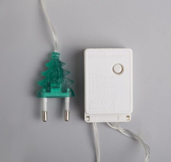 Гирлянда 5 м с насадками Шарики белые, IP20, тёмная нить, 20 LED, свечение мульти (RG/RB), мигание, 220 В