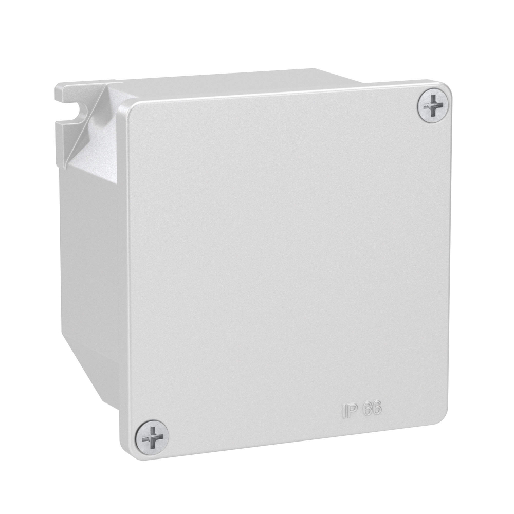 Коробка ответвительная алюминиевая окрашенная, IP66/IP67, RAL9006, 90х90х53мм