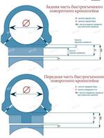 Задняя нога поворотного кронштейна Apel-EAW, кольцо 36 мм, BH=12 мм, Steyr S / L
