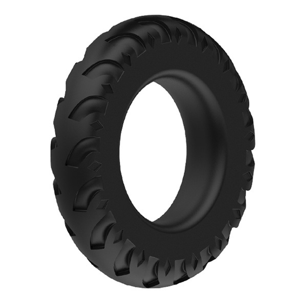Эрекционное кольцо 3,9см в форме автомобильной шины Baile Titan BI-210146