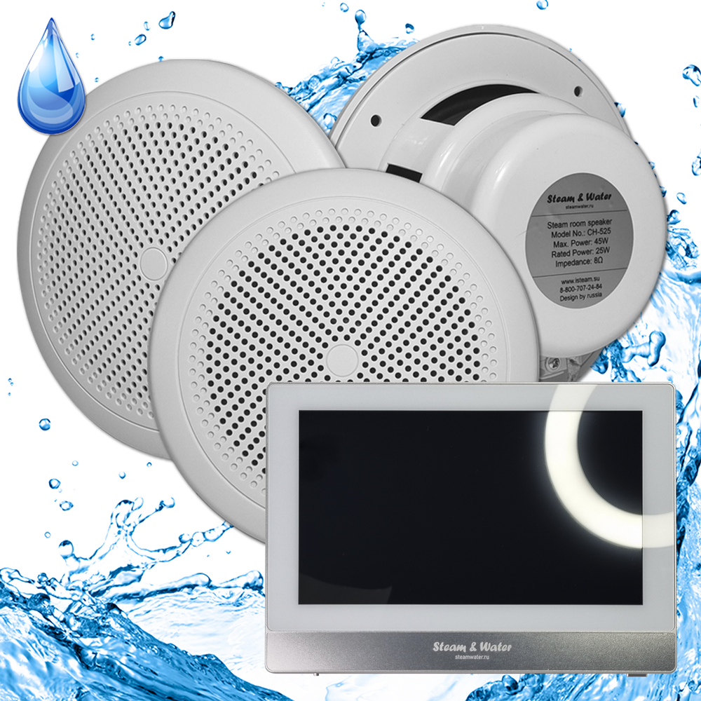 Комплект домашней акустической системы с караоке-усилителем Steam & Water SOUND 3 Standart