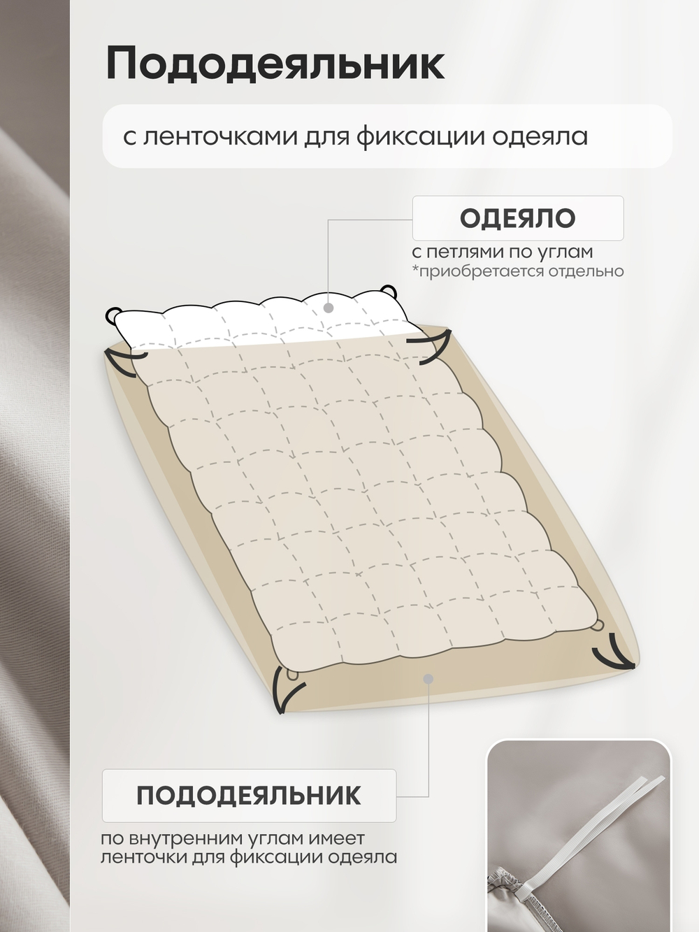 КПБ Однотонный Сатин Элитный на резинке OCER002, 2 спальный, 4 наволочки, простынь 160*200*30