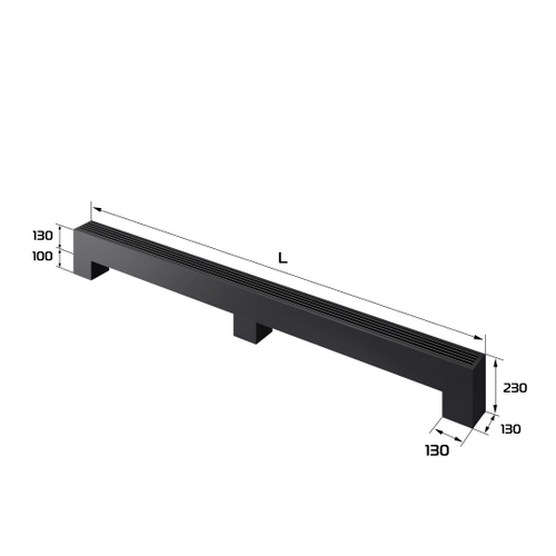 Конвектор напольный Royal Thermo STEP-130/130/2100-2-N-BL-LG-BL