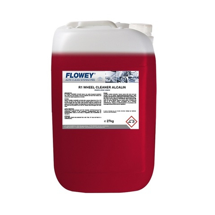Очиститель дисков R1 WHEEL CLEANER ALCALIN, канистра 27 кг., FLOWEY (Люксембург)