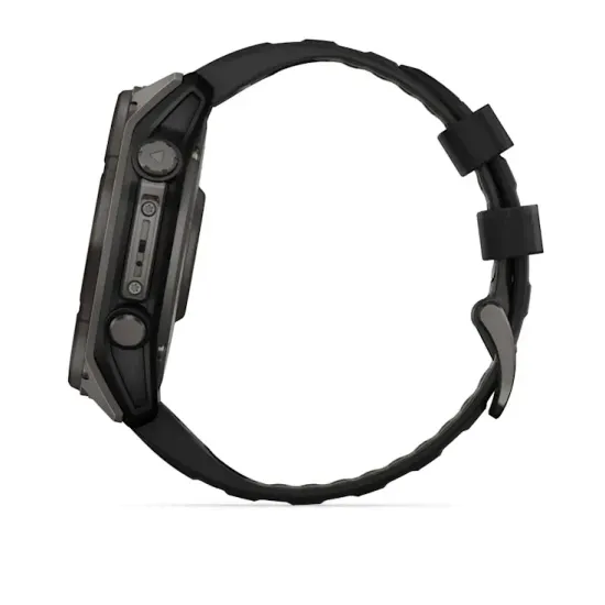 Мультиспортивные GPS часы Garmin Fenix 8X (51 mm) Solar, Sapphire Carbon Gray DLC Titanium with Black/Pebble Gray 010-02907-11