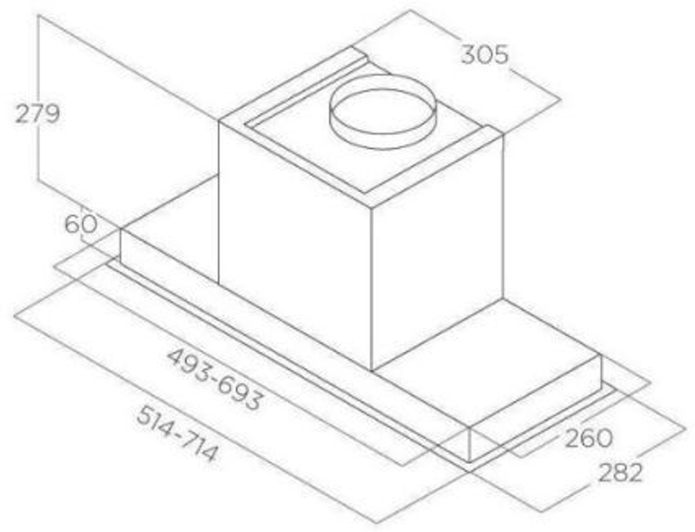 ELICA HIDDEN 2.0 BL MAT/A/52-PRF0197740