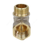 Угольник латунь никель реборда Ду 32 (1 1/4") ВР/НР 9006 ГОСТ 32585-2013 Aquasfera 9006-04