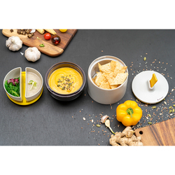Супница 800мл Smart Solutions Meals светло-серая/темно-сливовая