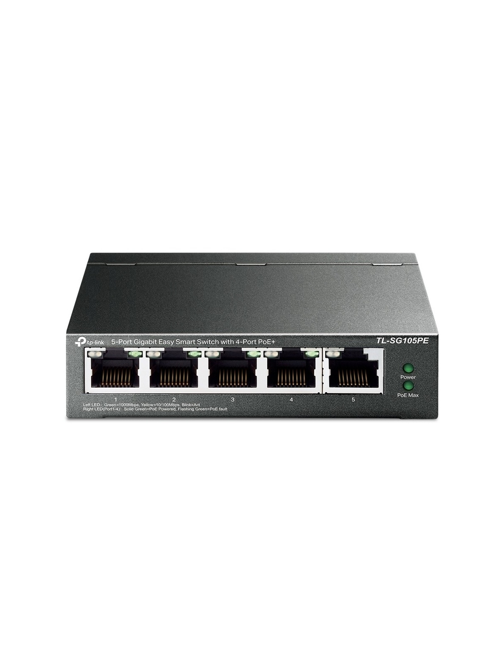 TP-Link TL-SG105PE Коммутатор Easy Smart с 5 гигабитными портами (4 порта PoE+)