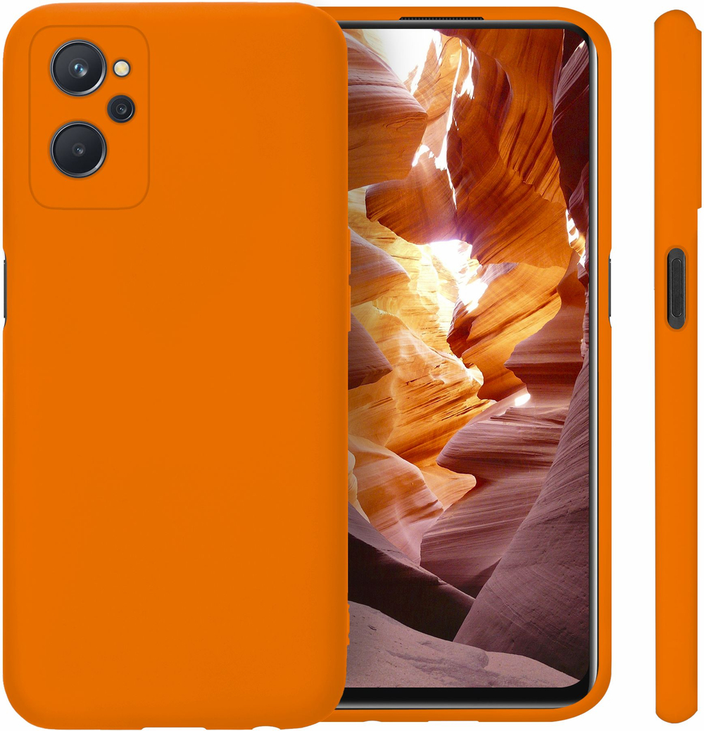 Мягкий Soft Touch чехол из силикона для REALME 9i (не 5G!) / OPPO A96 с бархатной подкладкой