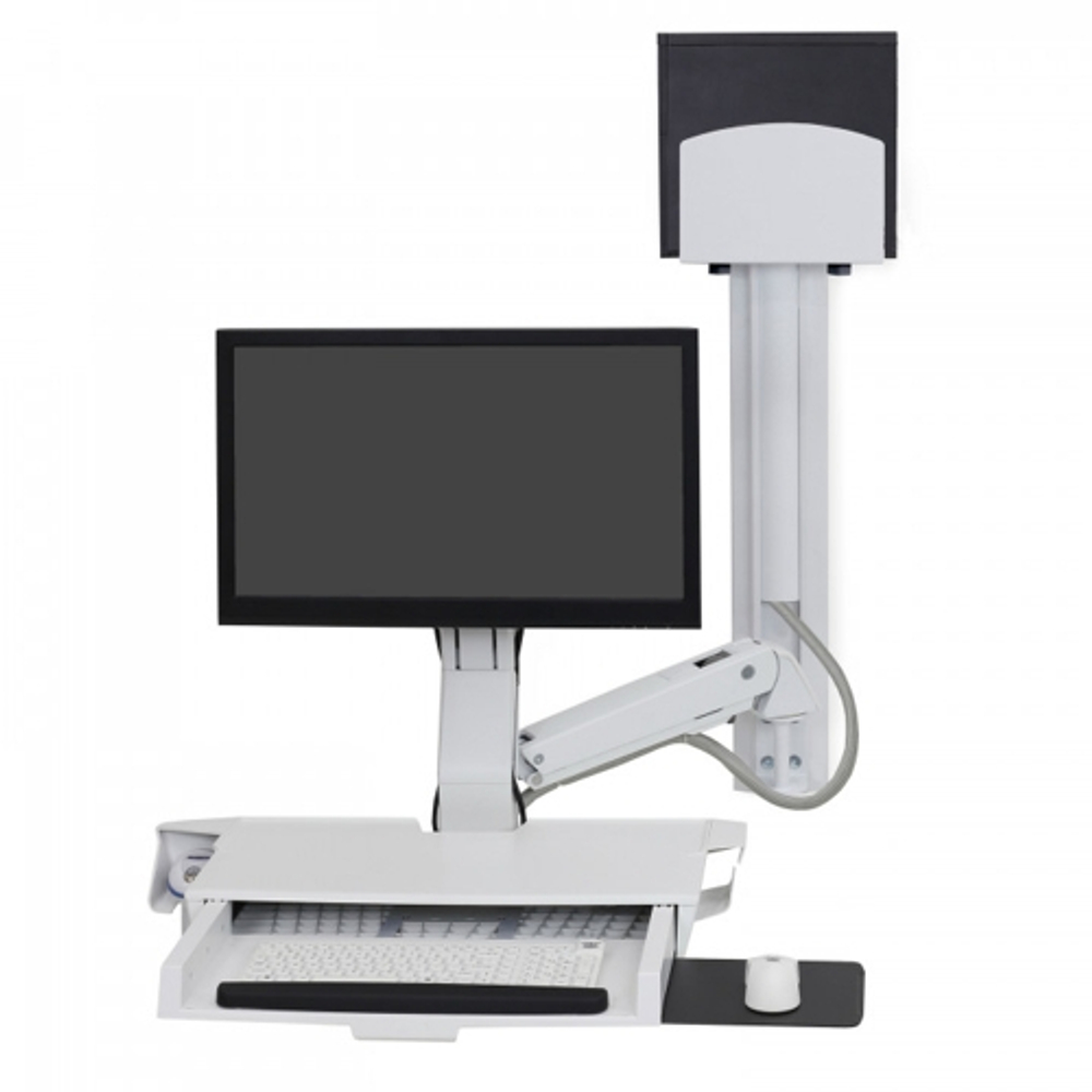 Настенная рабочая станция Ergotron StyleView "рука" для монитора и ПК (45-595-026 / 45-595-216), Серебряный