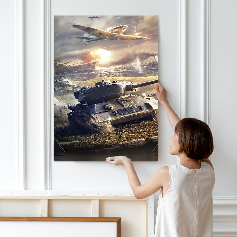 Картина интерьерная karTTina "Танки блиц", 50х70см 1шт.