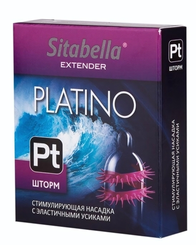 Стимулирующая насадка со спиралью из усиков Platino Шторм
