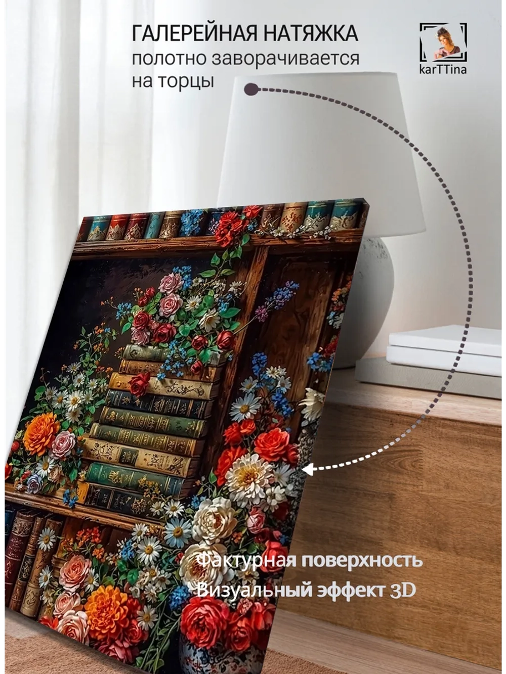 Картина "Цветочный взрыв", интерьерная 50х70см 1шт.