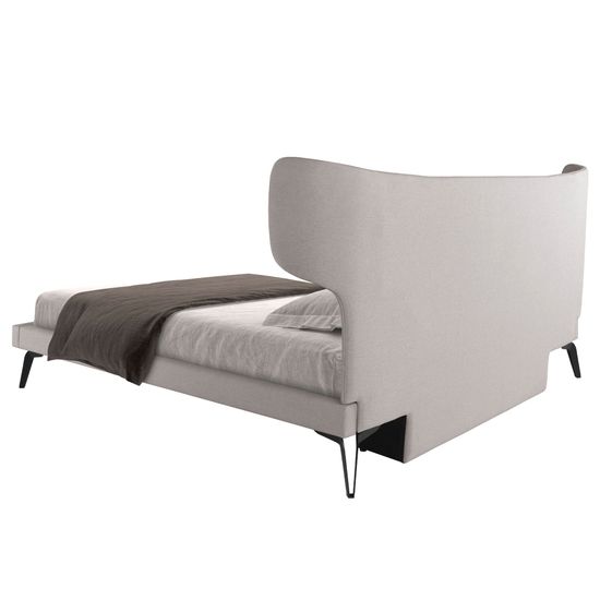 Кровать 7160/GC1801 Angel Cerda из светло-серой ткани 180x200