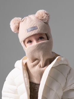 Шлем зимний вязаный (Жемчуг) ЗУМ-ЗУМ МИШ