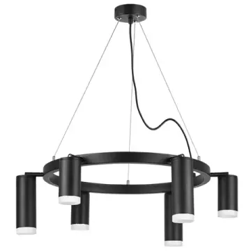 Люстра подвесная с акрилом 6*GU10 LR0163738730 черный Rullo Lightstar