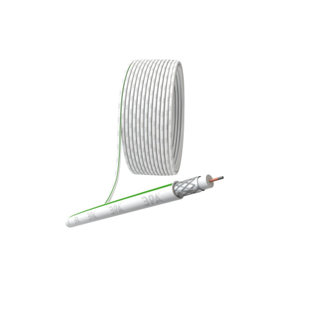 ЭРА Кабель коаксиальный SAT 703 B,75 Ом, CCS/(оплётка Al, 75%), PVC,цвет белый, бухта 20 м, SIMPLE | 