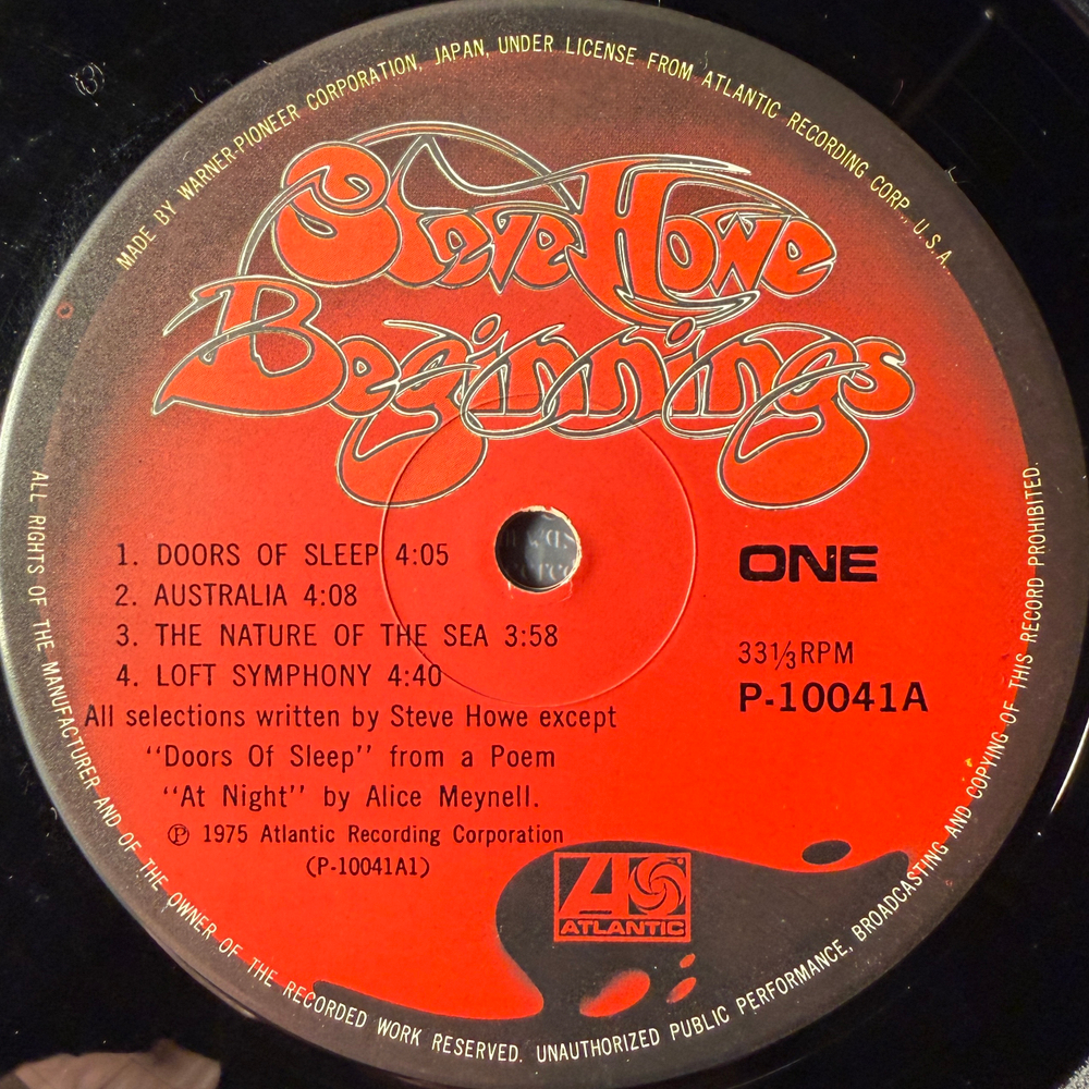 Steve Howe ‎– Beginnings (Япония 1975г.)