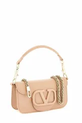 Маленькая сумка на плечо Valentino Small Locò персиковый