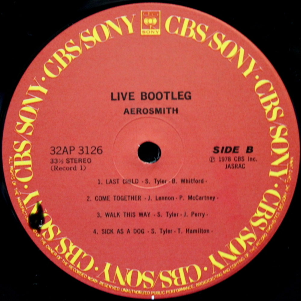 Aerosmith / Live! Bootleg (2LP)