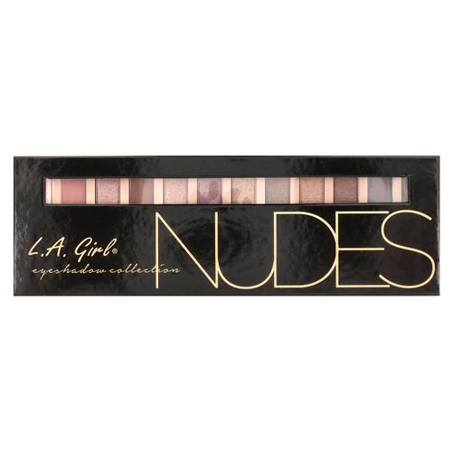 L.A. Girl, Beauty Brick, палитра теней для век из 12 цветов, GES331 Nudes, 12 г (0,42 унции)