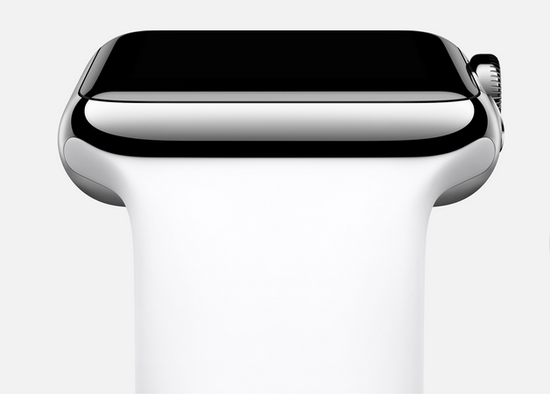 Часы смарт Apple Watch 38мм (белый полимерный ремешок)