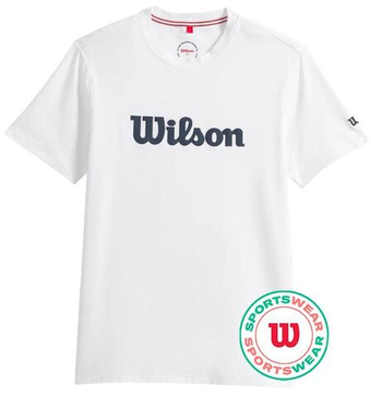 Мужская теннисная футболка Wilson Easy Street - белый (РАЗМЕР M)