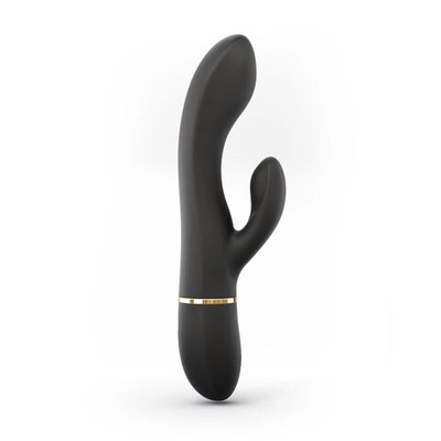 Черный вибратор-кролик Dorcel Glam Rabbit - 21 см. (Цвет: черный)