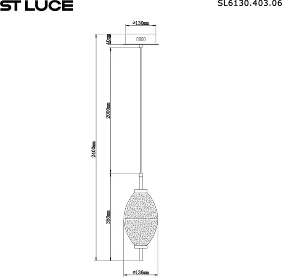 Подвесной светильник Ice SL6130.403.06 ST Luce