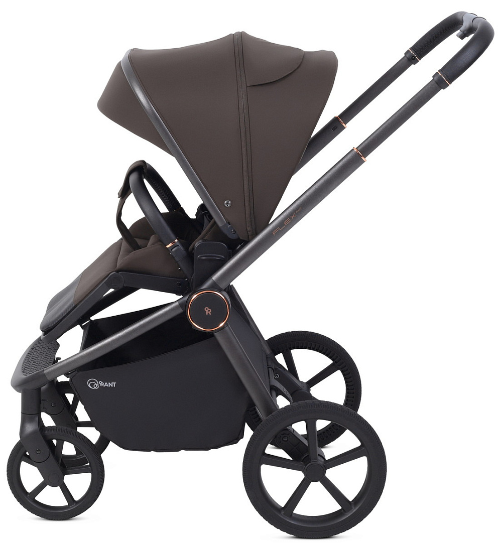Детская коляска Rant Flex Therm Soft 3 в 1 с автокреслом Cruise Grey Shine Brown