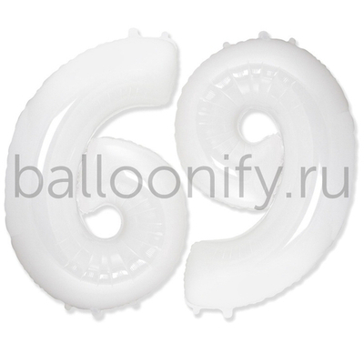 Шар ЦИФРА 6/9 White 40" 102 см
