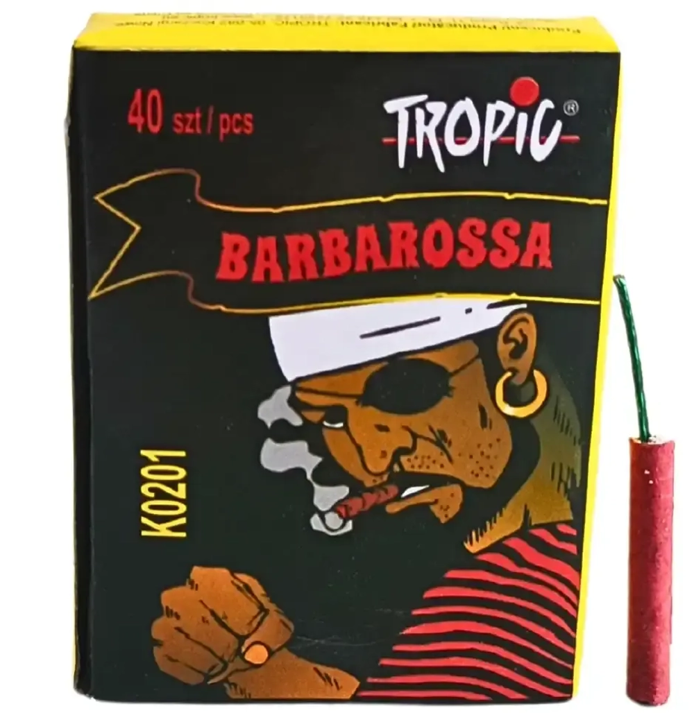 Фитильные петарды К0201 Mini Barbarossa от Tropic — сороковки с мощным эффектом.