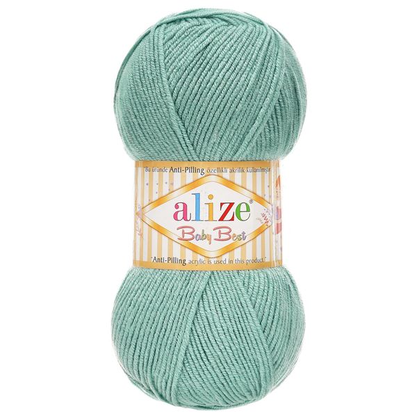 Пряжа Alize (Ализе) Baby Best / уп.5 мот. по 100 г, 240 м, 463 мята