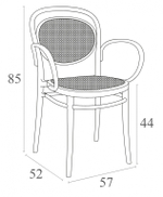 Кресло пластиковое Siesta Contract Marcel XL, черный