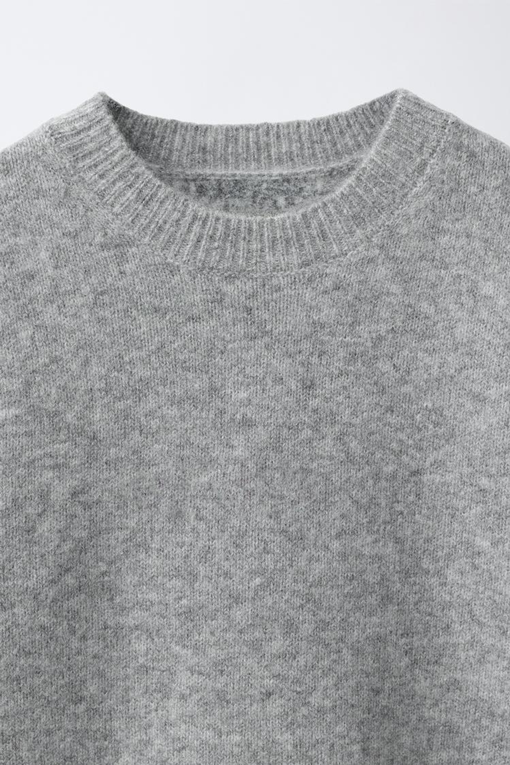 ZARA ОДНОТОННЫЙ СВИТЕР, СЕРЫЙ