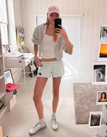 Женские шорты из мягкой ткани с вышивкой - BERSHKA