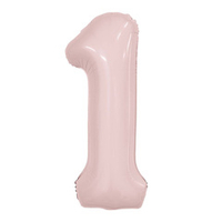 Цифра 1 пыльная роза 40" Agura