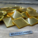 крупный план золотой смальты 30х30 для мозаики | ArtWorker