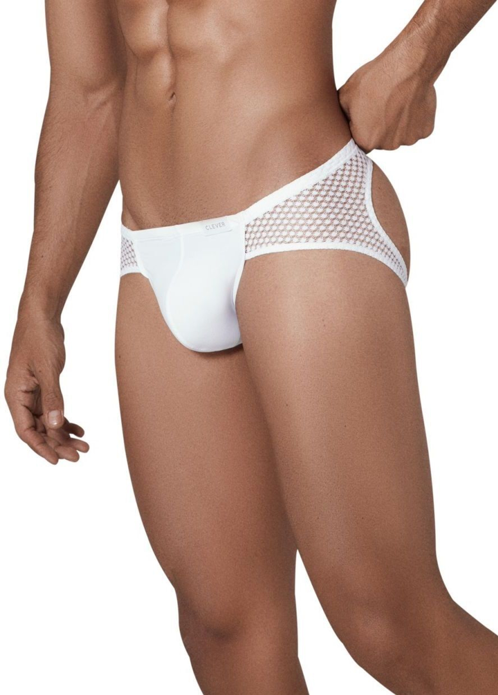 Белые трусы-джоки с ажурными вставками Urge Jockstrap (Размер: M) (Цвет: белый)
