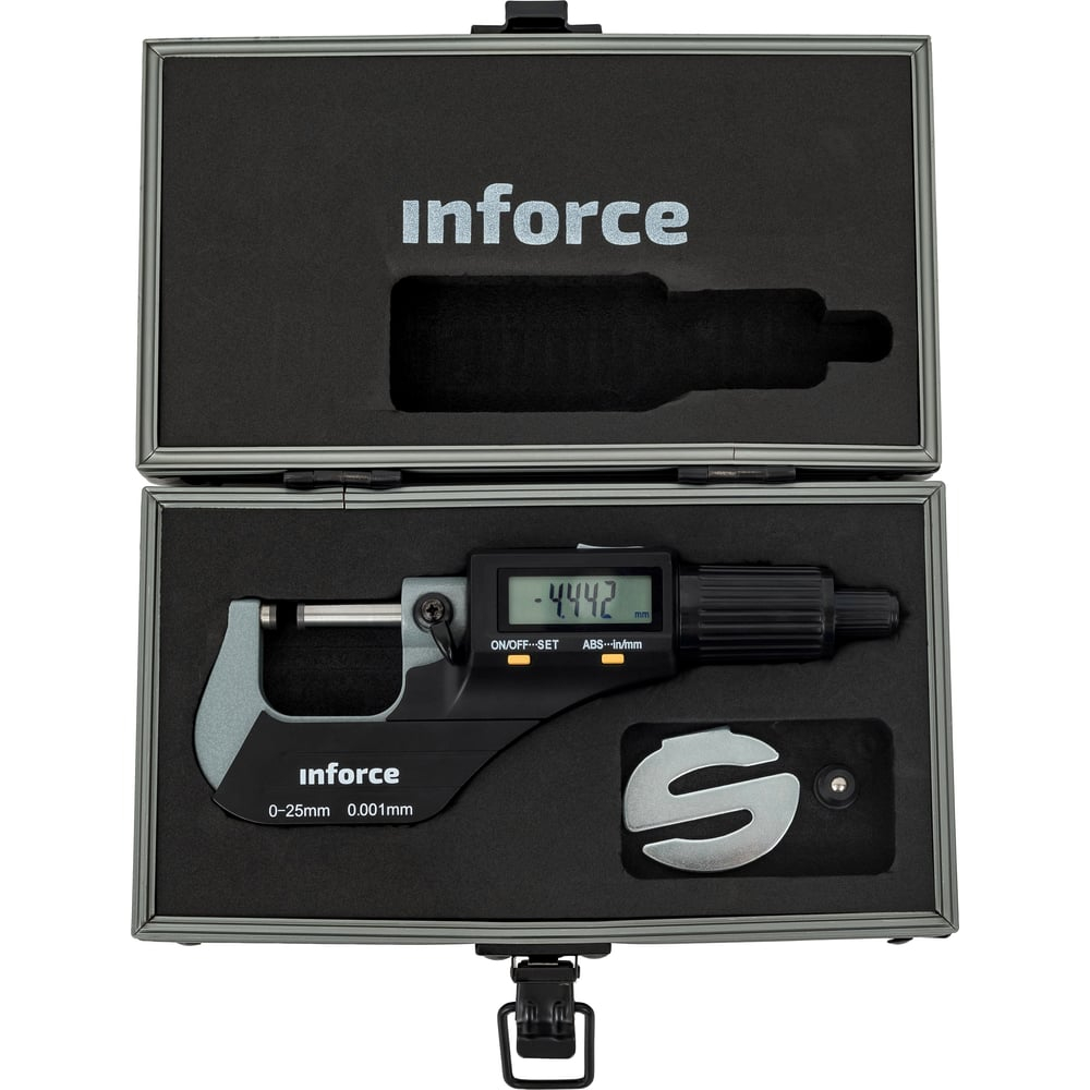 Цифровой микрометр Inforce 0-25мм/0-1"*0.001мм/0.00005" 06-11-44