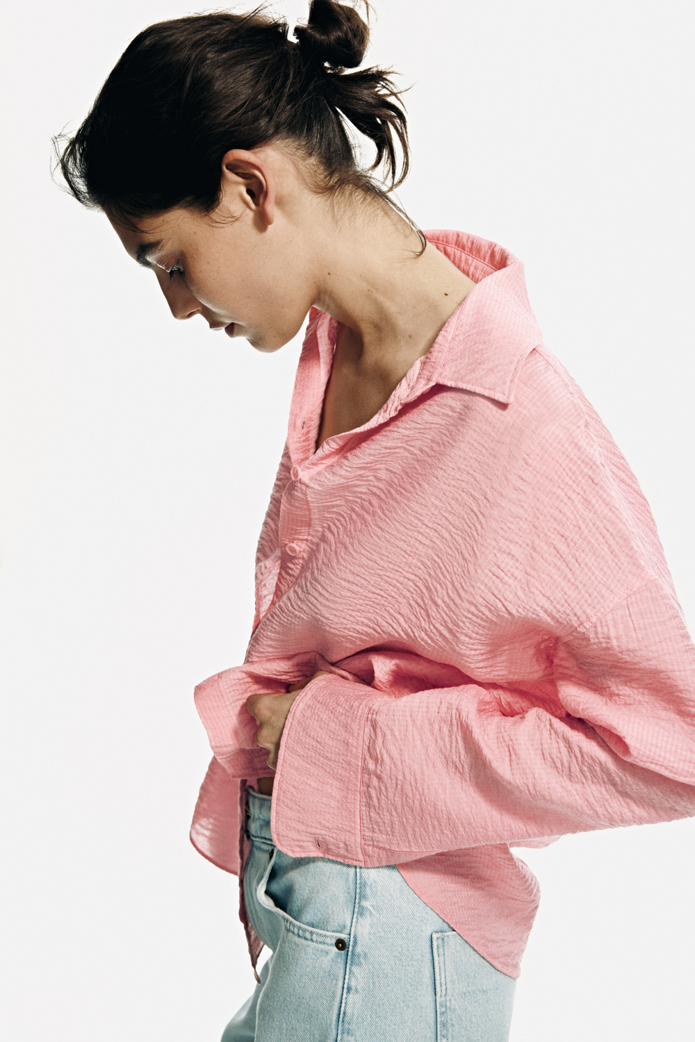 Рубашка оверсайз — Розовый - H&M
